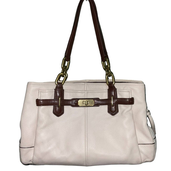 COACH CHELSEA JAYDEN LEATHER CARRYALL BAG OFF WHITE. - Picture 1 of 16